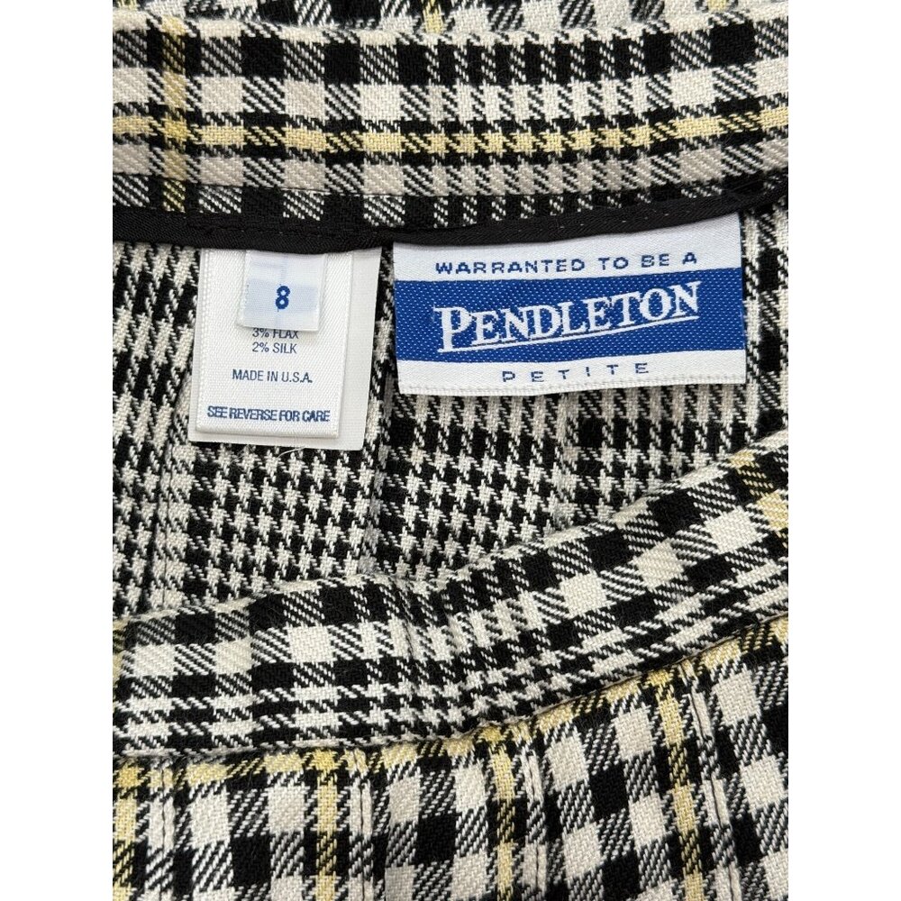 Pendleton Macduff Tartan Set of 2 Skirts Plaid Red Wool & White Black Size 8 - Picture 8 of 13